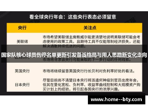 国家队核心球员伤停名单更新引发备战格局与用人思路新变化走向 国家队核心球员伤停名单更新引发备战格局与用人思路新变化走向